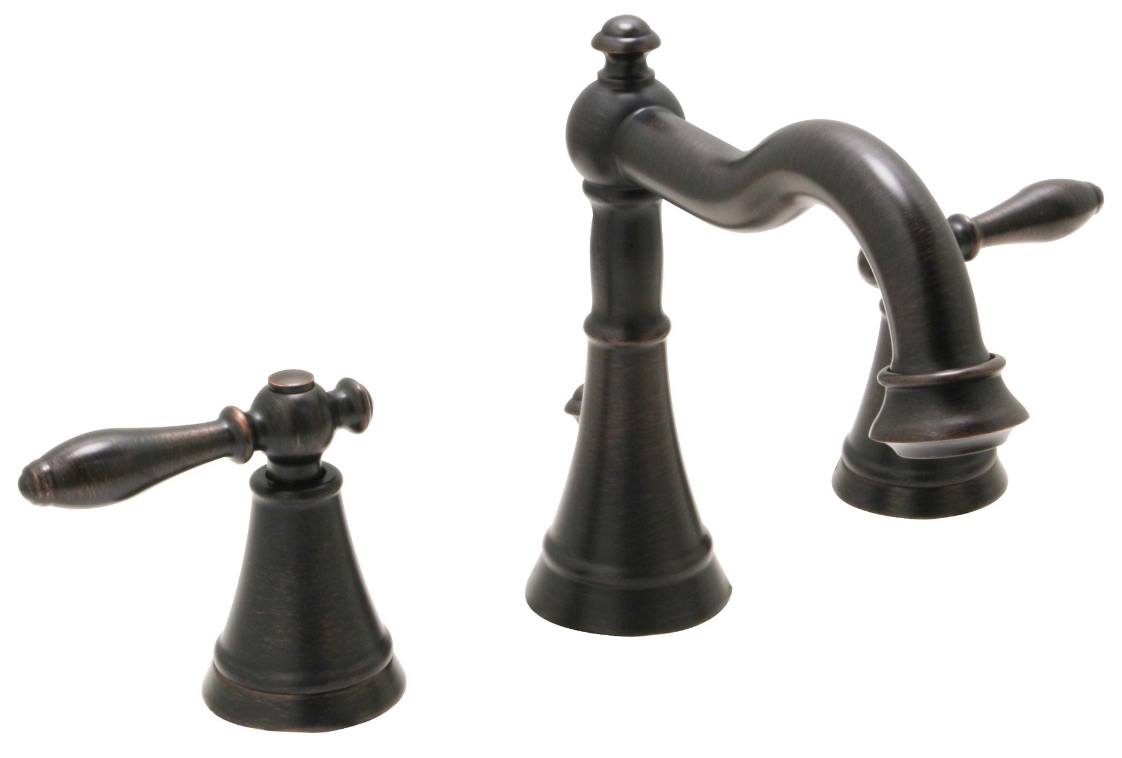 Huntington Brass Bathroom Faucets - Decor Series - Sherington - 8" Widespread W4561203-1 - Antique Bronze